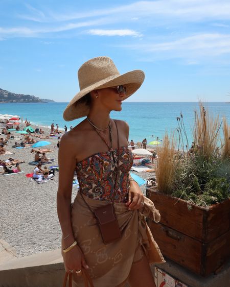 Beachside bliss on the Cotê de’Azur 💙 
Suit size small 
Wore my scarf as a sarong 
Crossbody case comes with the sunglasses! 

#LTKSwim #LTKStyleTip #LTKItBag