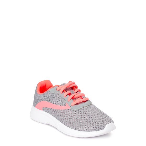 Athletic Works Little Girl & Big Girl Everyday Mesh Lace-Up Athletic Sneaker | Walmart (US)
