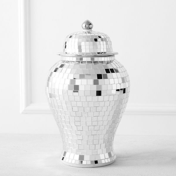Mirrored Mosaic Canister | Z Gallerie