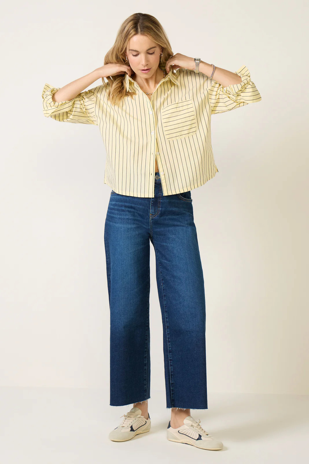 Saige Wide Leg Crop | Evereve