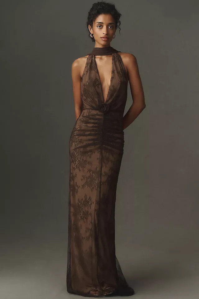 Amora Rosette Maxi Dress | Anthropologie (US)