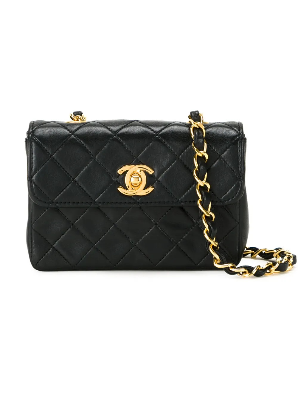 CHANEL Pre-Owned Small Quilted Crossbody Bag | Nero | FARFETCH IT | Farfetch Global