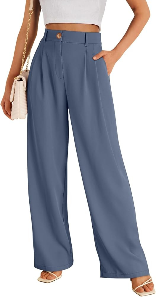 LILLUSORY Wide Leg Dress Pants Women's High Waisted Dressy Trousers | Amazon (US)