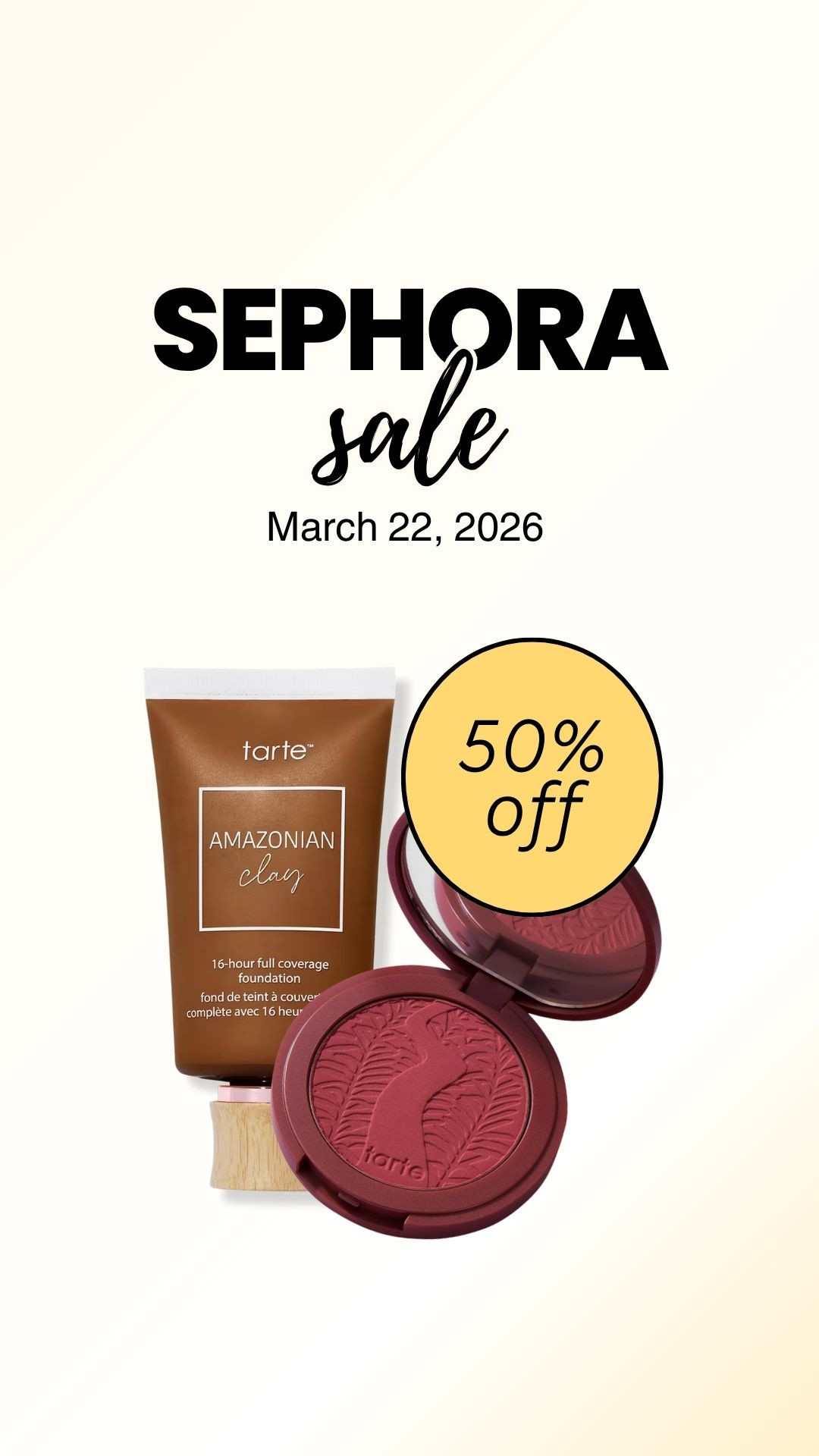 Get this Tarte blush and foundation 50% off at Sephora today only. (P.S. You can also shop Sephora at Kohl's for these deals too.)
#sephorasale #makeup #oilyskin 

 #LTKSaleAlert #LTKBeauty