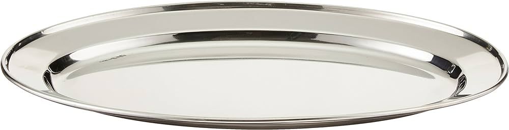 Winco OPL-14 Stainless Steel Oval Platter, 14-Inch by 8.75-Inch | Amazon (US)