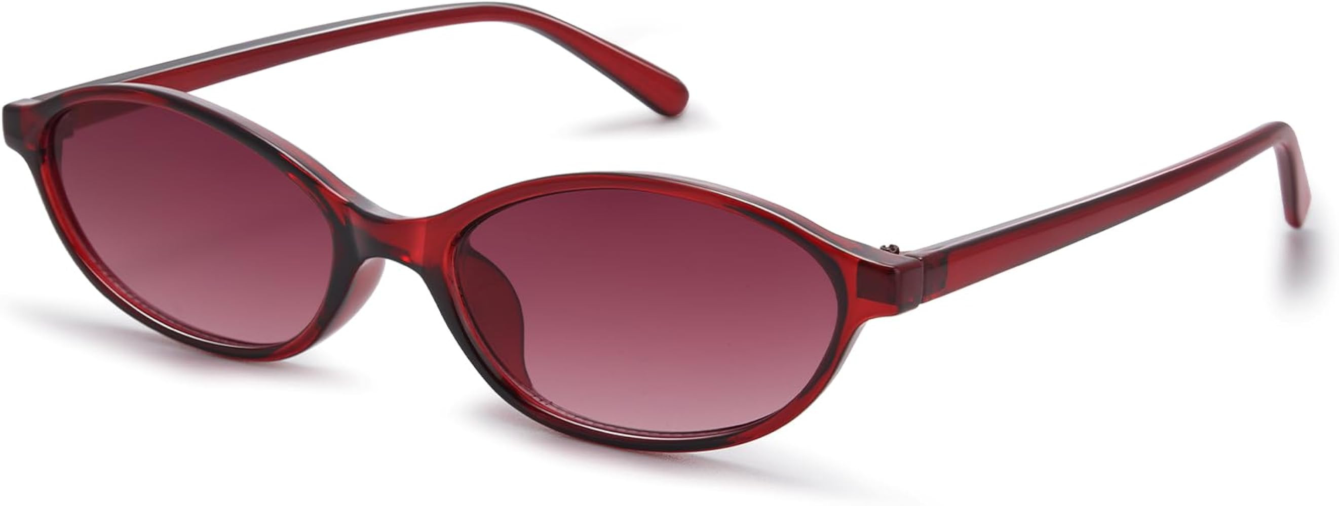 Retro Oval Sunglasses for Women Trendy Small 90s Style Vintage Narrow Cat Eye Frame GM9603 | Amazon (US)