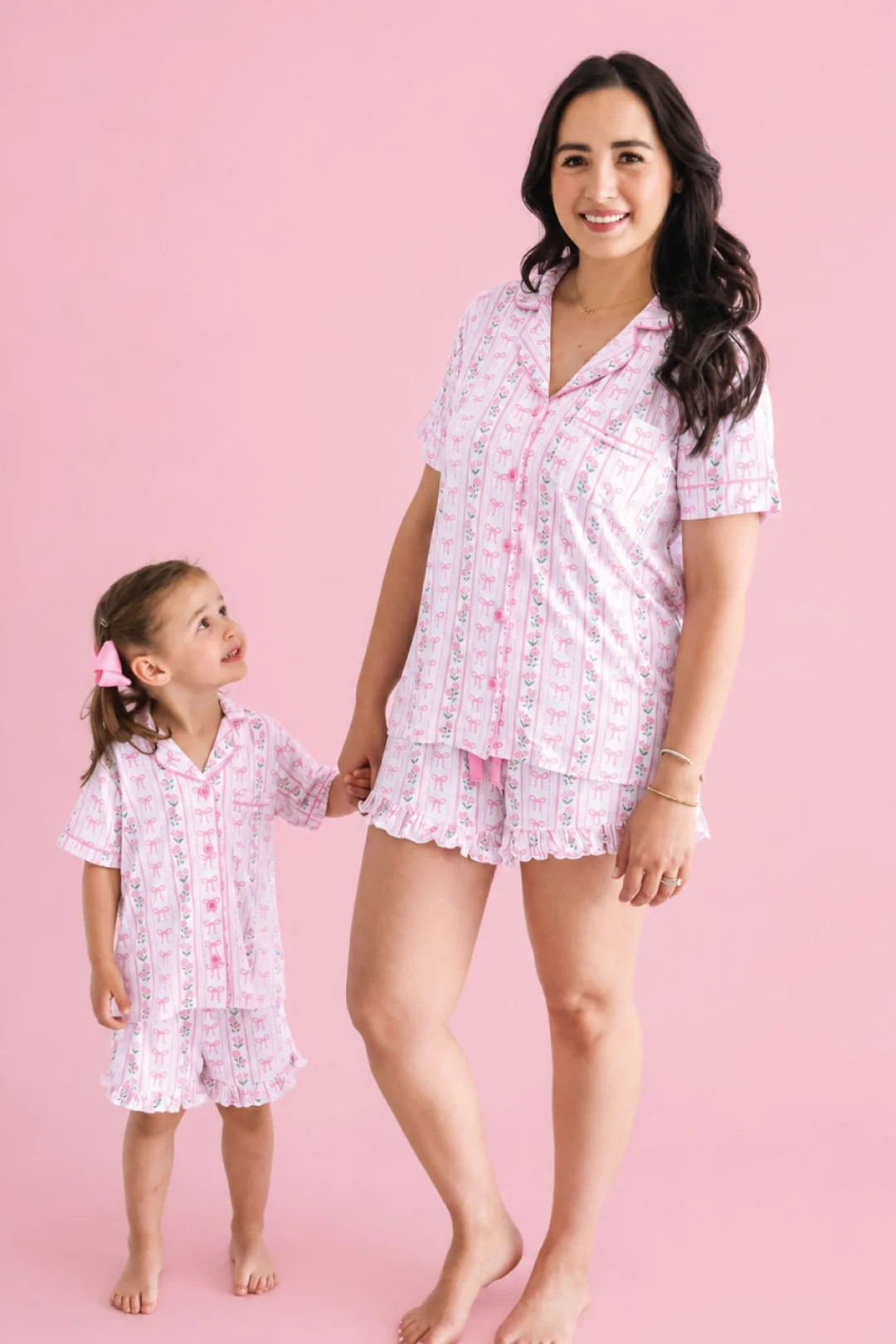 Women's Two-Piece Short Lounge Set | Coquette Garden | Caden Lane