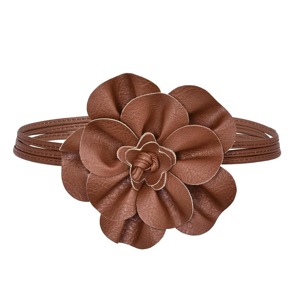 TeeYee Gürtel Damen PU Leder Blumen Gürtel Boho Wickelgürtel Flechtgürtel Taillengürtel Schm... | Amazon (DE)