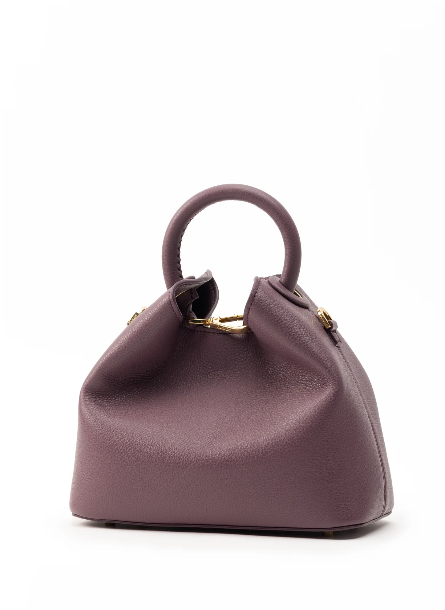 Baozi Pebbled Leather Blackberry - Leather Handbags for Women - Elleme | Elleme
