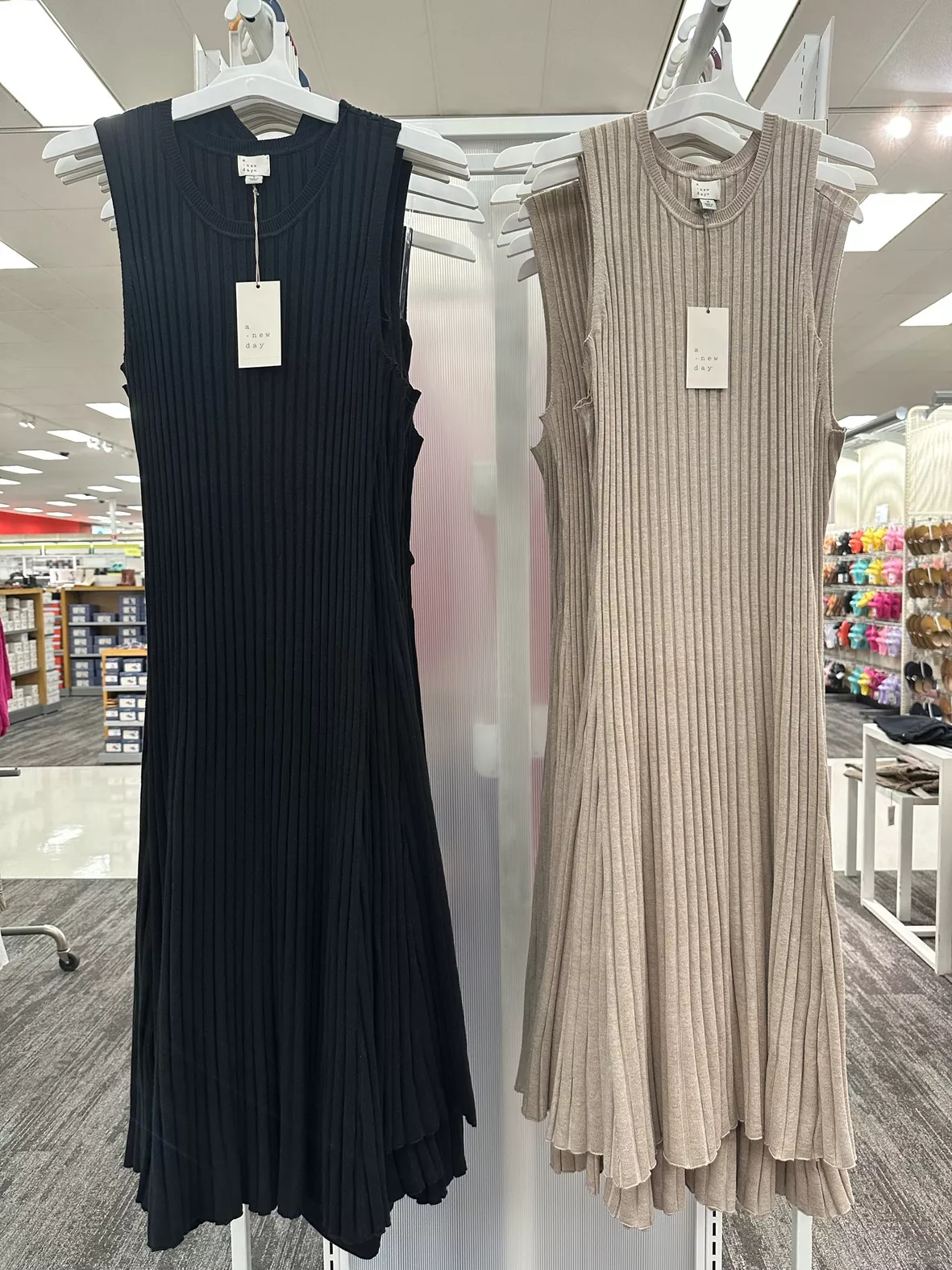 sweater dress target Womens Long Sleeve Dresses Ribbed Knit Casual Crew Neck Knee Length : Found exclusively at Target. Exclusive Target designer collab neon