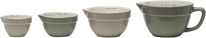 Batter Bowl Shaped Measuring Cups in Greys (Set of 4 Sizes) | Amazon (US)