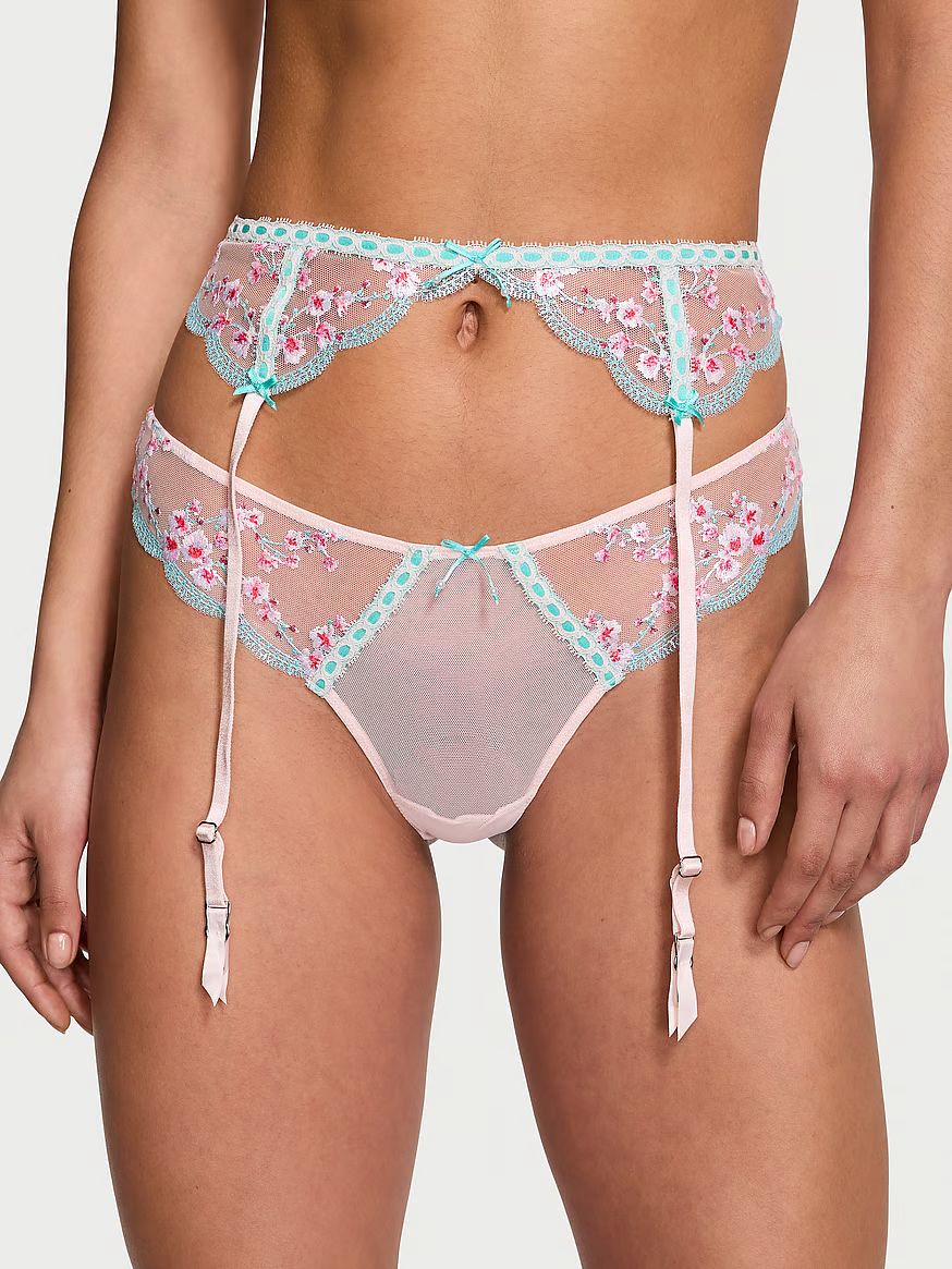 Cherry Blossom Embroidery Garter Belt | Victoria's Secret (US / CA )