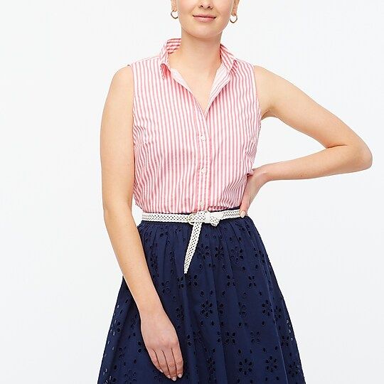 Sleeveless button-up shirt in signature fit | J.Crew Factory