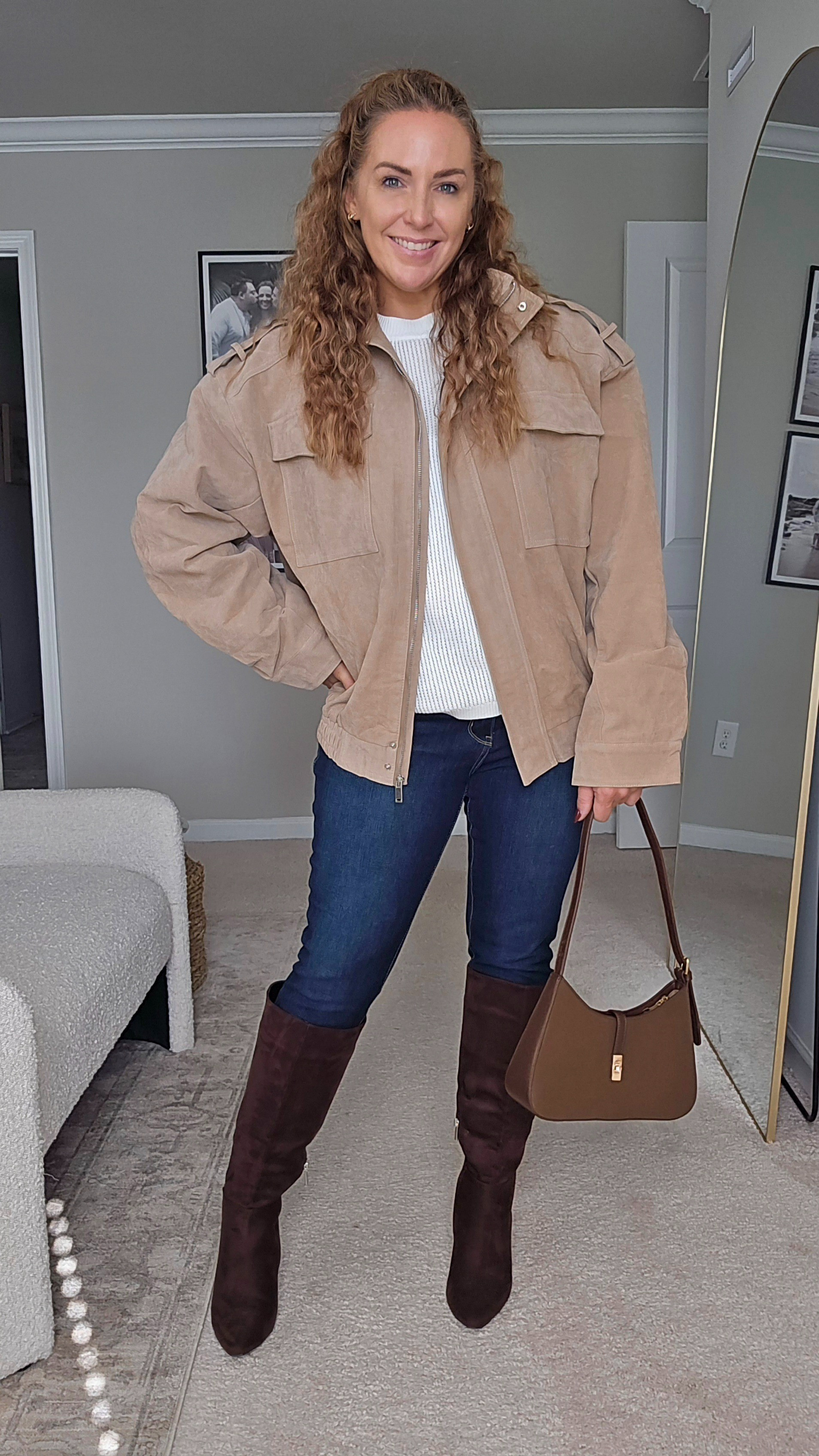 Obsessed with this faux suede oversized jacket from FindThy, wearing a large. 

#LTKOver40 #LTKSeasonal #LTKFindsUnder50