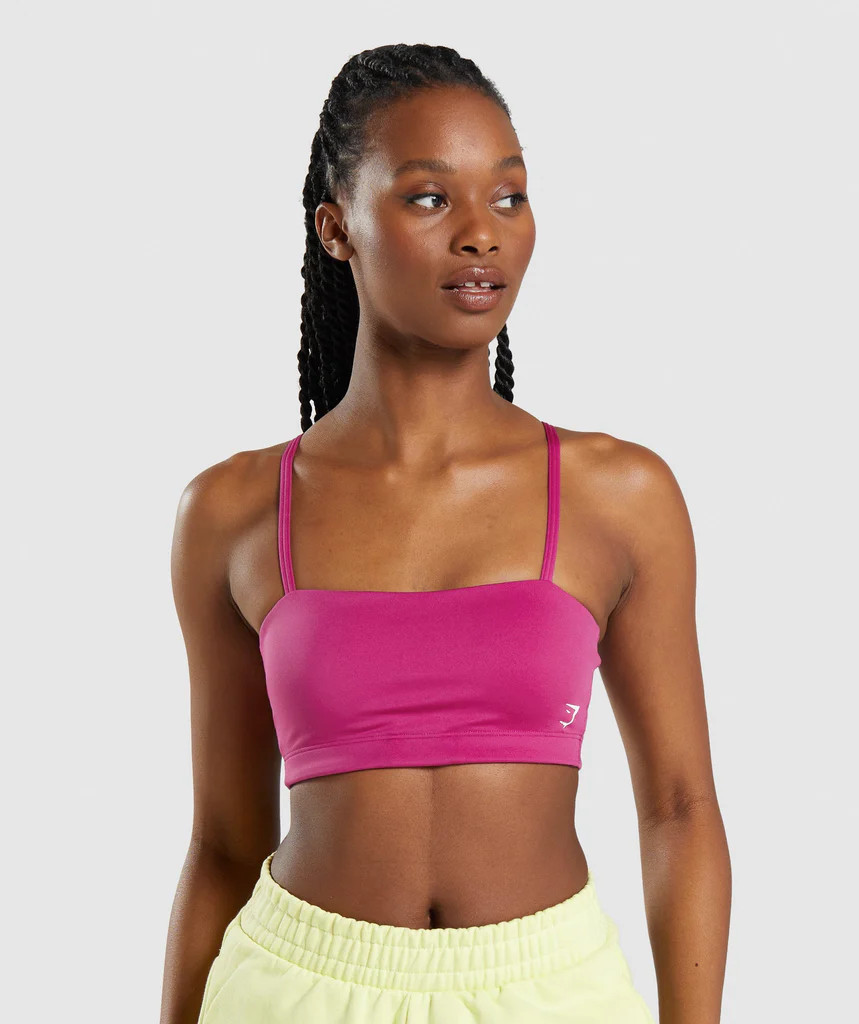 Gymshark Bandeau Sports Bra - Dragon Pink | Gymshark (Global)
