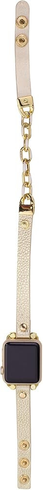 Lilly Pulitzer Skinny Leatherette Watch Band with Chain Sized to Fit 38mm, 40mm, 42mm, & 44mm Sma... | Amazon (US)