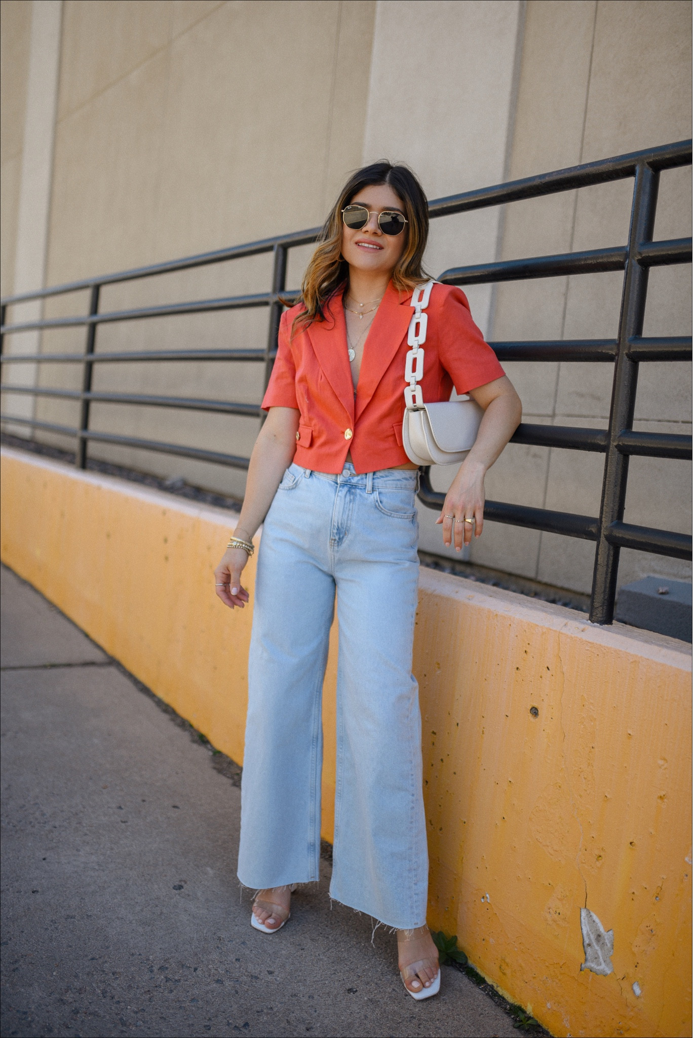 Loving cropped blazers right now!! This one via Zara is sold out but I found an identical via Anthropologie!!! Pair it with wide leg jeans for a cute date night look! 

#LTKunder100 #LTKFind #LTKitbag