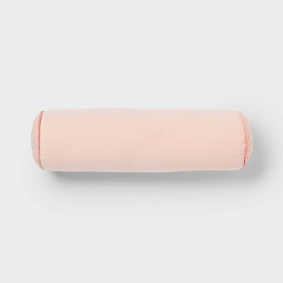 Round Bolster Kids' Pillow Pink - Pillowfort™: Velvet Cylinder Throw Pillow, OEKO-TEX Certified, Indoor Use | Target