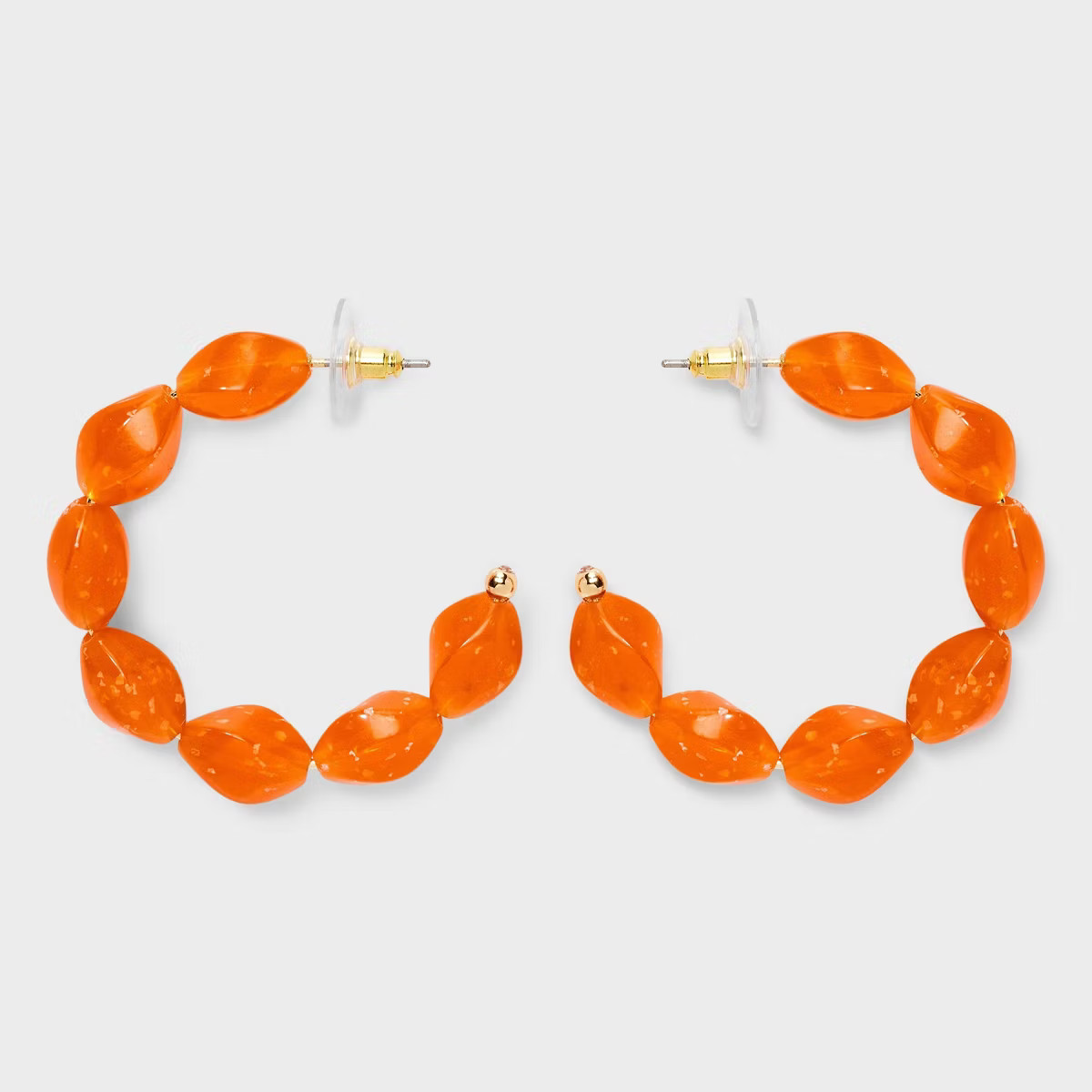 Beaded Hoop Earrings - A New Day™ Orange | Target