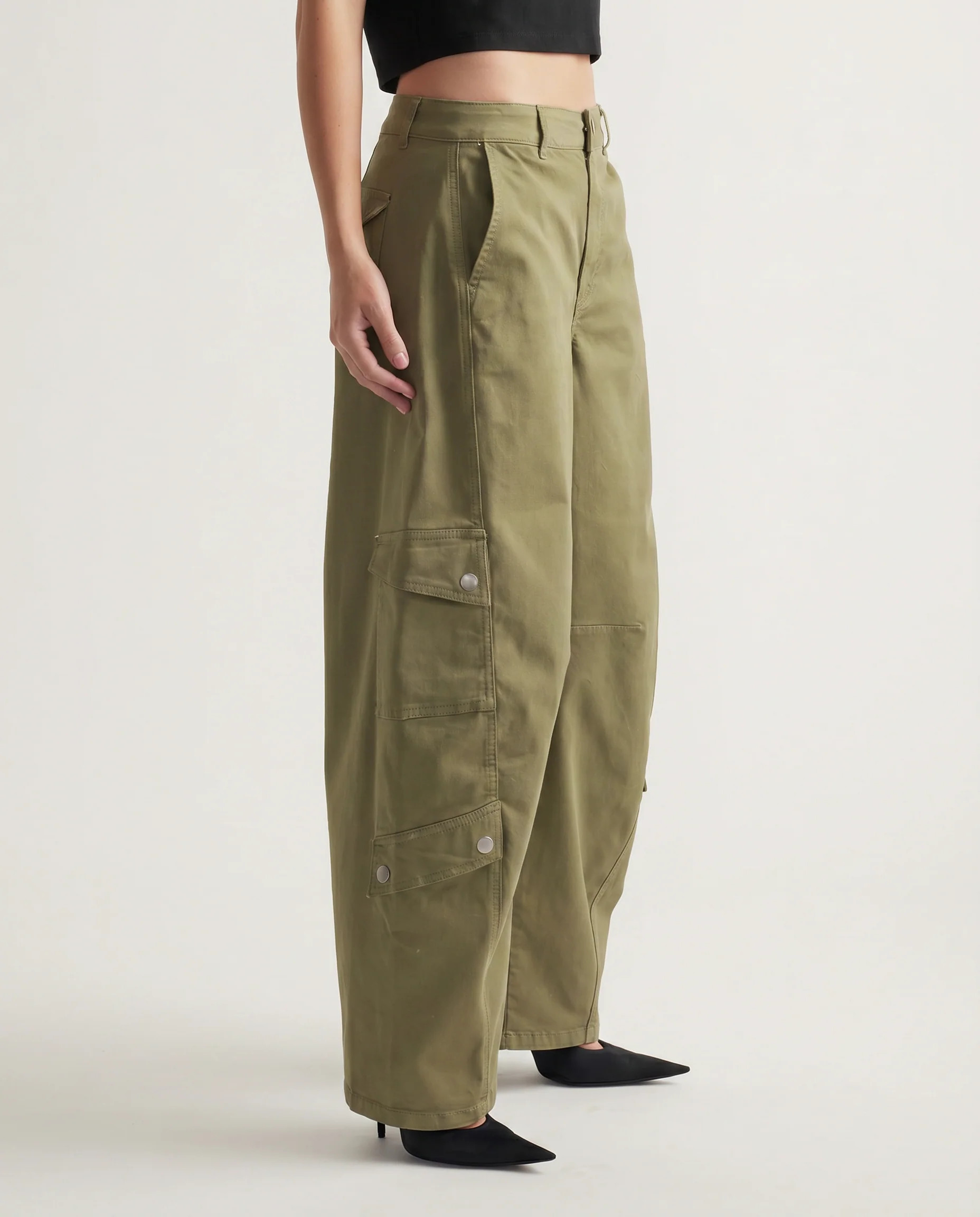 Alexa Barrel Cargo Pants - Sage | DECJUBA