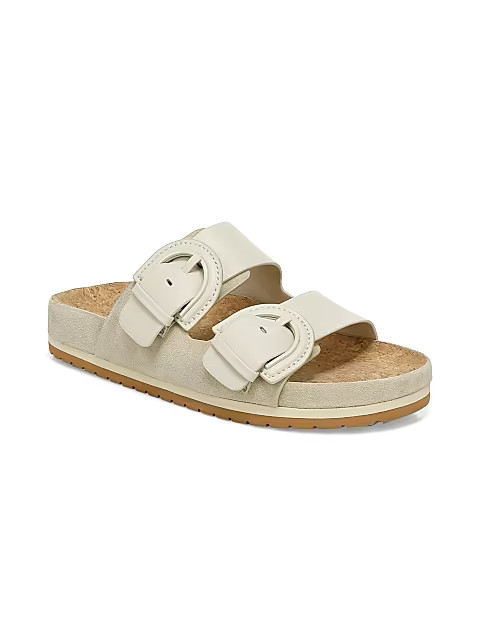 Glynn Leather & Suede Slide Sandals | Saks Fifth Avenue