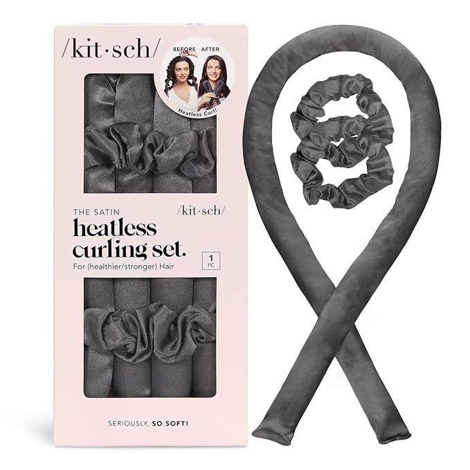 Kitsch Satin Heatless Curling Set - Hair Rollers for Heatless Curls | Heatless Hair Curlers for O... | Amazon (US)