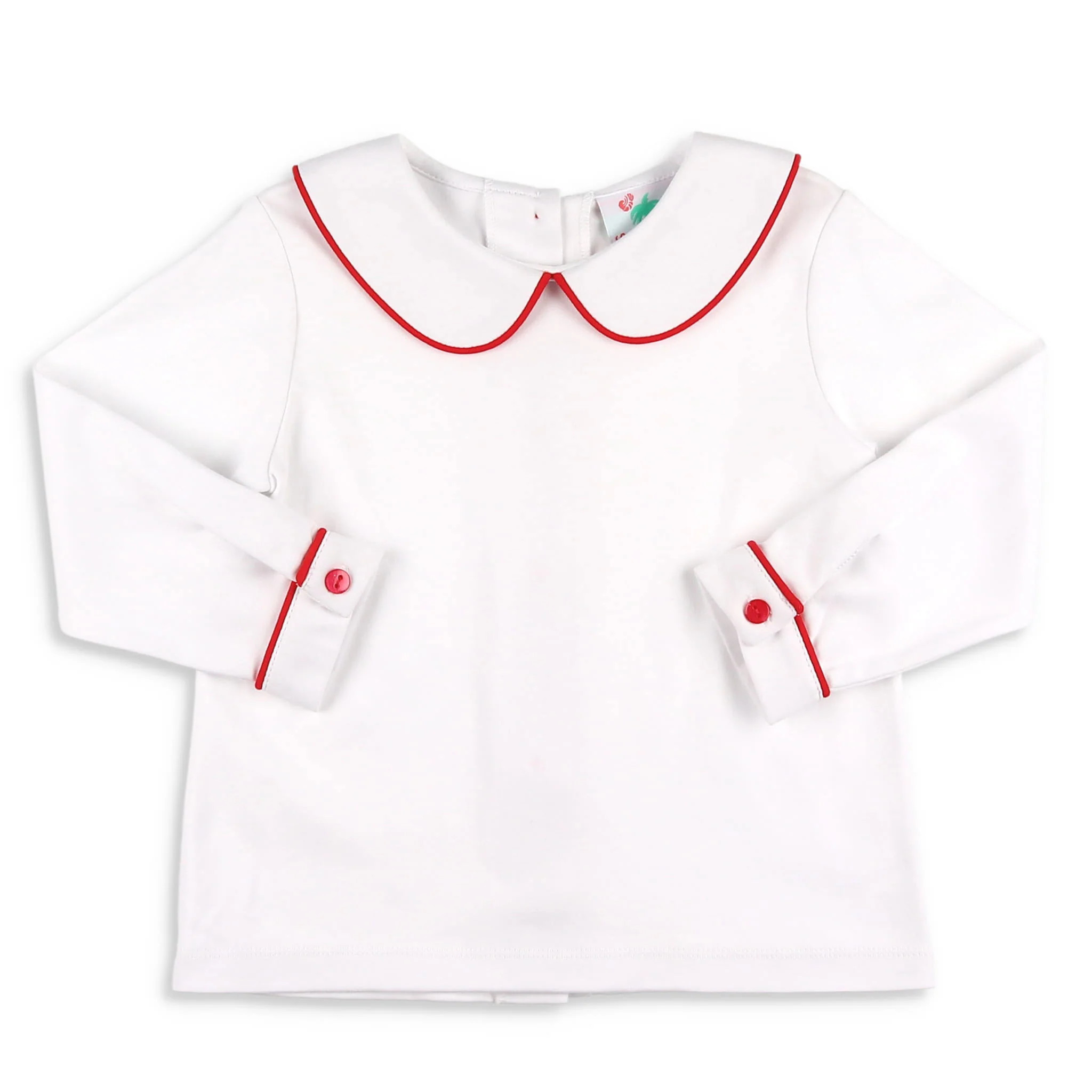 Girls and Boys Red Trim Top - Shrimp and Grits Kids - Shrimp and Grits Kids | Shrimp and Grits Kids