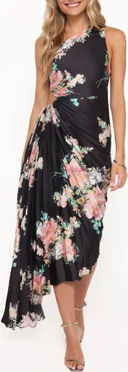 Petal & Pup Kleo Pleated One-Shoulder Maxi Dress | Nordstrom | Nordstrom