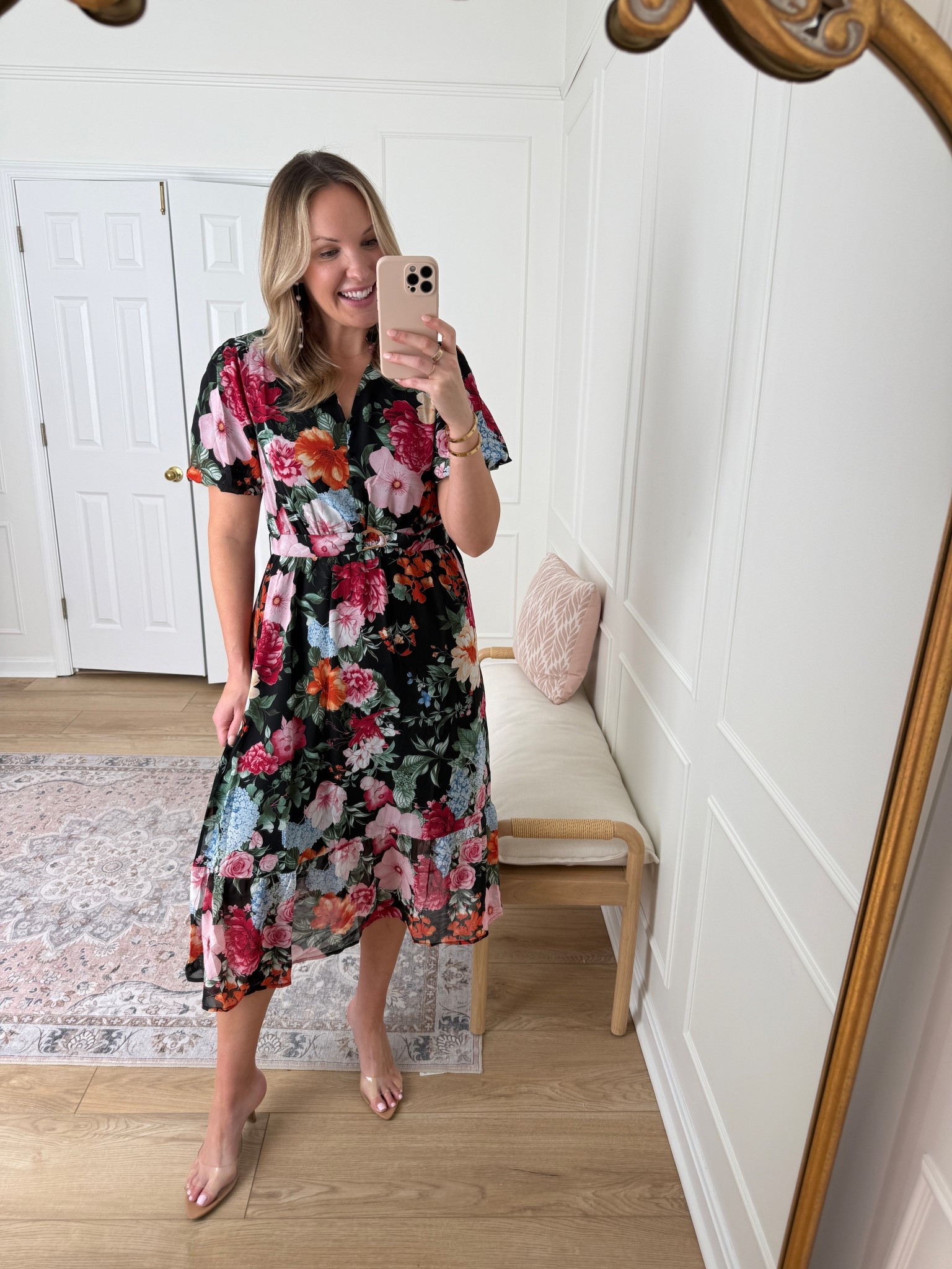 Floral spring occasion dress - wearing a med 

#LTKSeasonal #LTKMidsize