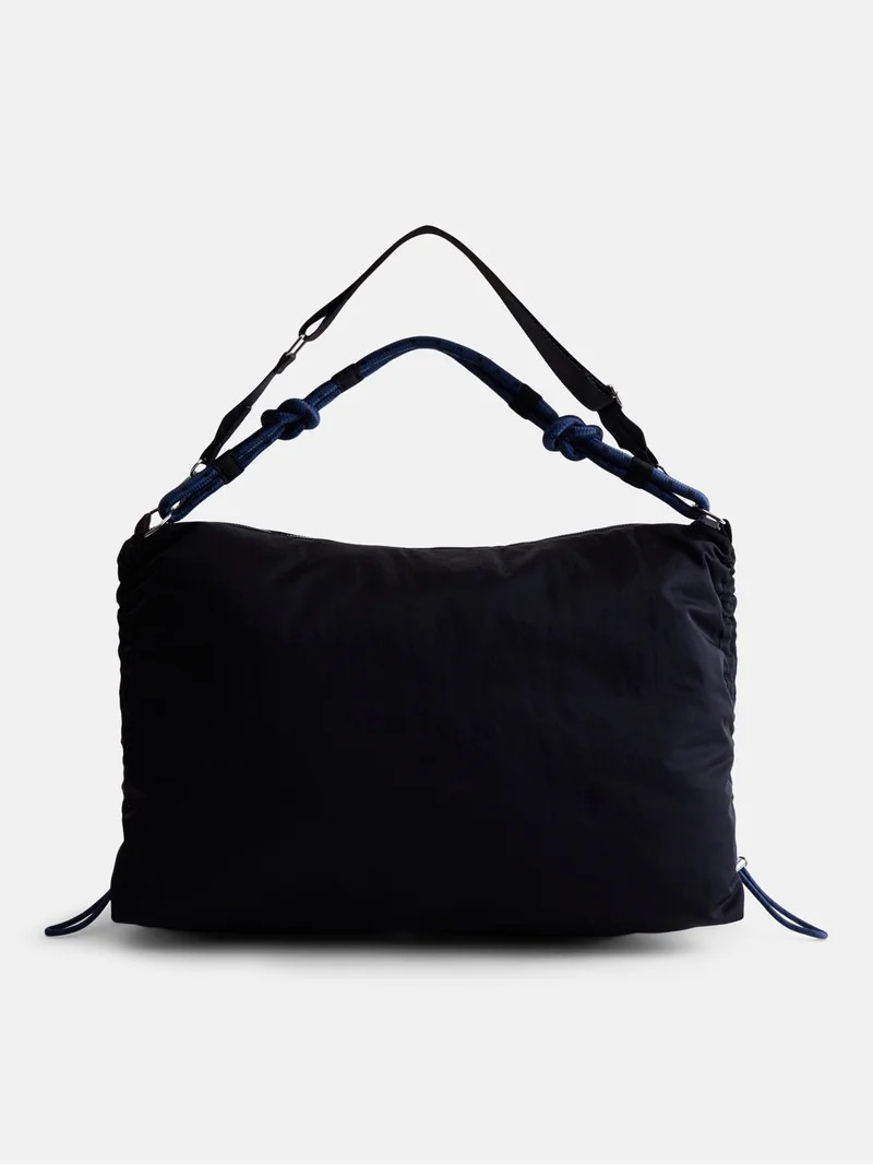 No Boundaries Womens Large Nylon Tote with Paracord Strap, Black | Walmart (US)