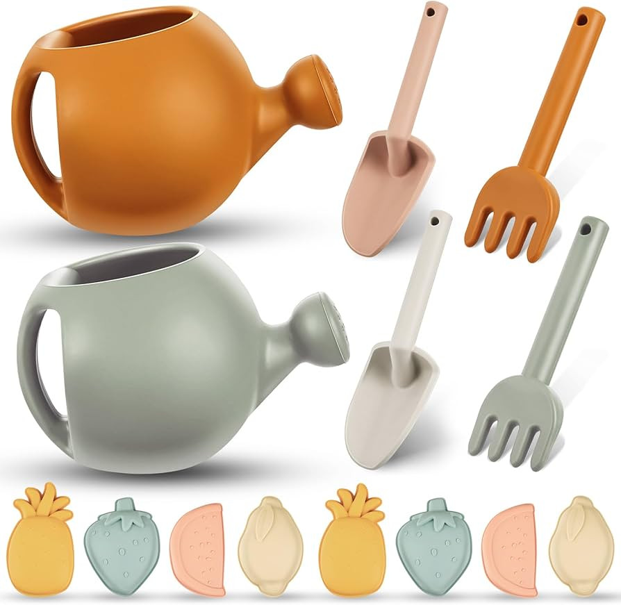 Lenwen 2 Sets Silicone Gardening Set Silicone Watering Can for Little Boys and Girls Gardening To... | Amazon (US)