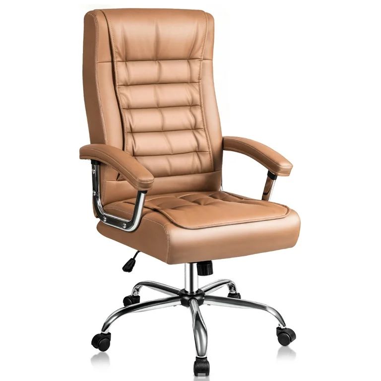 Waleaf Office Chair with Spring Cushion,400LBS High Back Computer Chair with Padded Armrest, Khak... | Walmart (US)