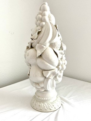 ITALIAN WHITE PORCELAIN CERAMIC FRUIT TOPIARY CENTERPIECE CAPODIMONTE  | eBay | eBay US