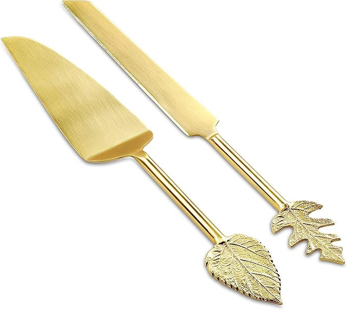 Folkulture Wedding Cake Knife and Server Set, Stainless Steel Cake Cutting Set or Pie Patry Servi... | Amazon (US)