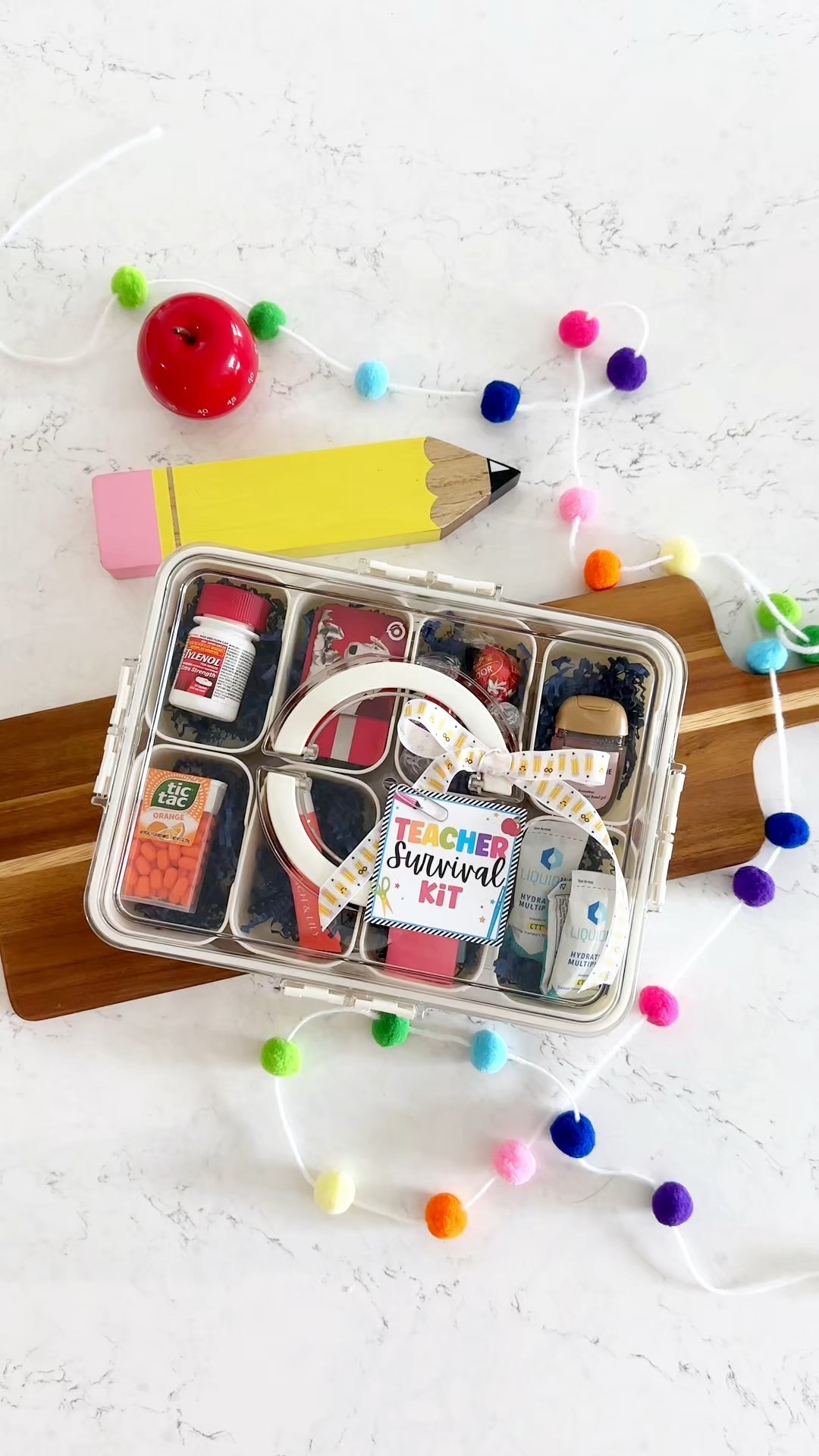 Teacher Appreciation Week is May 5-9 this year! 🍎📚

This Teacher Survival Kit is so cute and easy to make. I love my snackle box so much and it’s a great gift. 

✏️COMMENT “shop” and I’ll DM you the link to shop everything you need to make this teacher gift.✏️

#teacherappreciation #targetfinds #teachergifts #DIYgifts  #targetrun #thankyouteacher #cutestgiftever #giftsforteachers 

#LTKSaleAlert #LTKFamily #LTKFindsUnder50