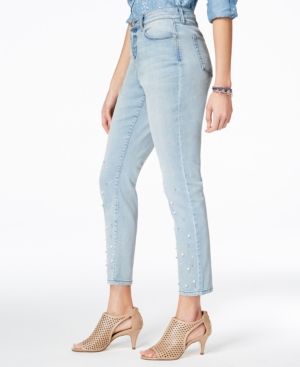 Style & Co Embellished Pearl Skinny Jeans, Created for Macy's | Macys (US)