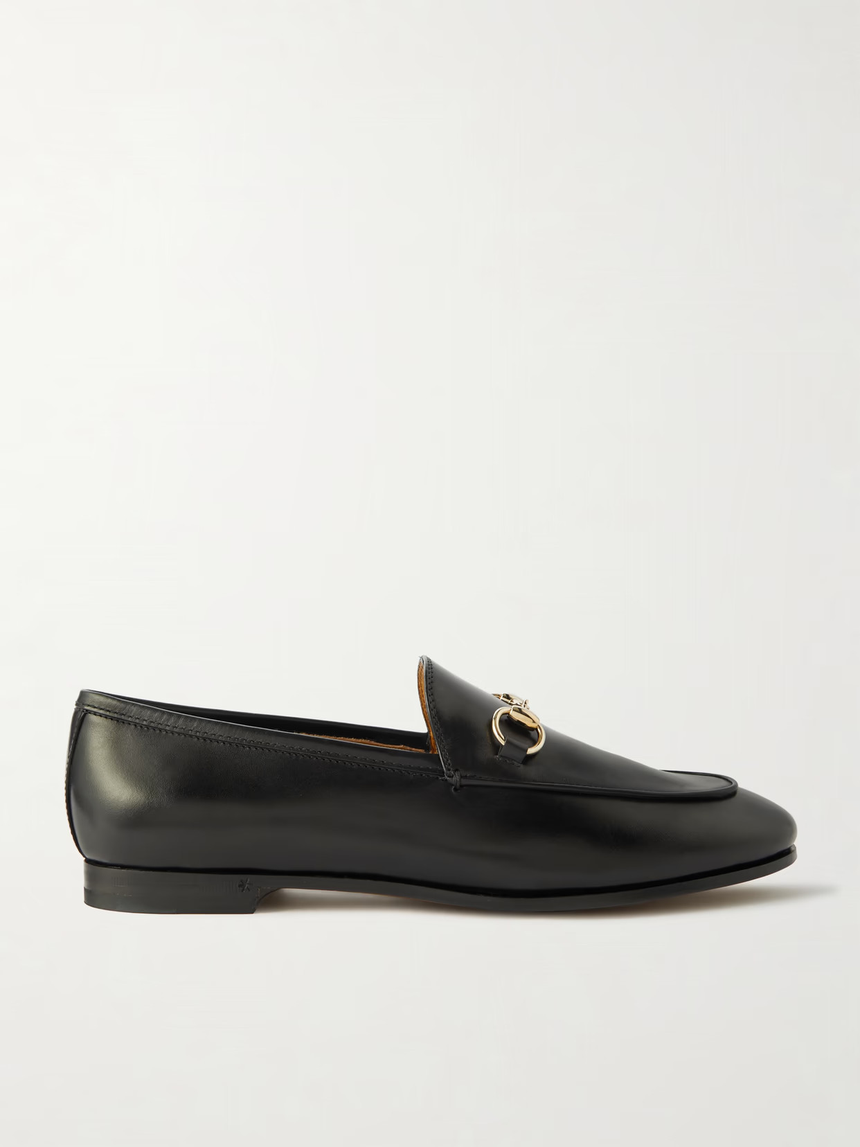 Gucci - Jordaan Horsebit-detailed Leather Loafers - Black | NET-A-PORTER (US)