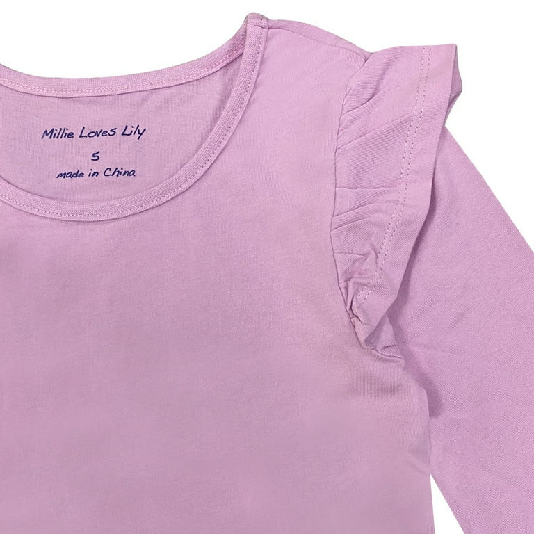 Millie Loves Lily Girls Peri & Lilac Unicorn & Dino 4-PC Top & Legging Set, Big Girl, Size 10 - W... | Walmart (US)