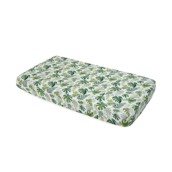 Little Unicorn Tropical Leaf Fitted Crib Sheet | 100% Cotton Muslin | Super Soft | Sized for Stan... | Amazon (US)