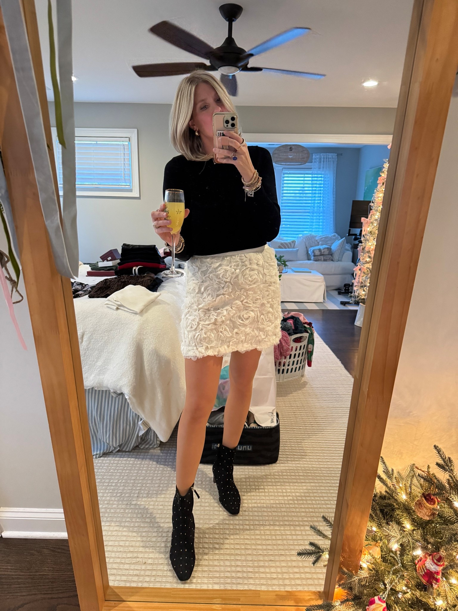 Black boots are on sale for $30!!! I also have the tan ones I linked and they’re under $55! 
I also have the shirt that matches the skirt and it’s so cute with jeans! 


#LTKOver40 #LTKHoliday #LTKSaleAlert