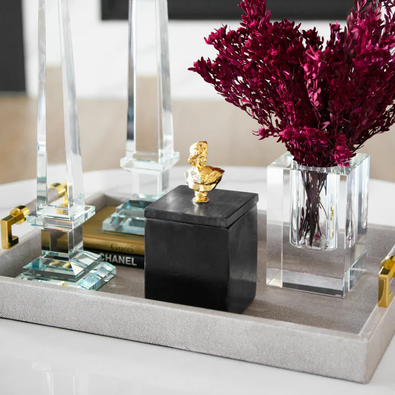 Black Marble Bust Box | Modern Locke