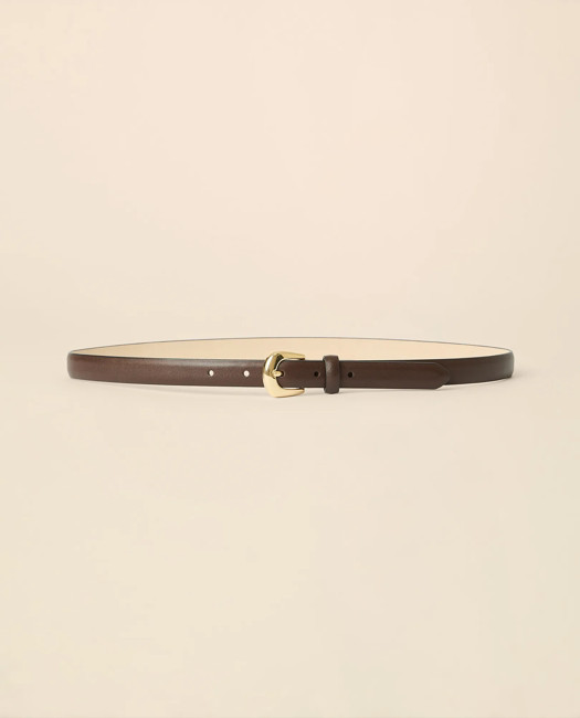 Brooks Brothers Women's B-Low the Belt Kennedy Skinny Belt | Dark Brown | Size Small | Brooks Brothers