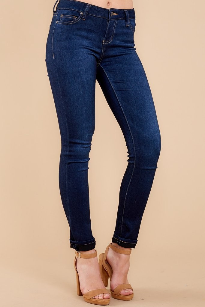 After Thought Dark Wash Skinny Jeans | Red Dress 