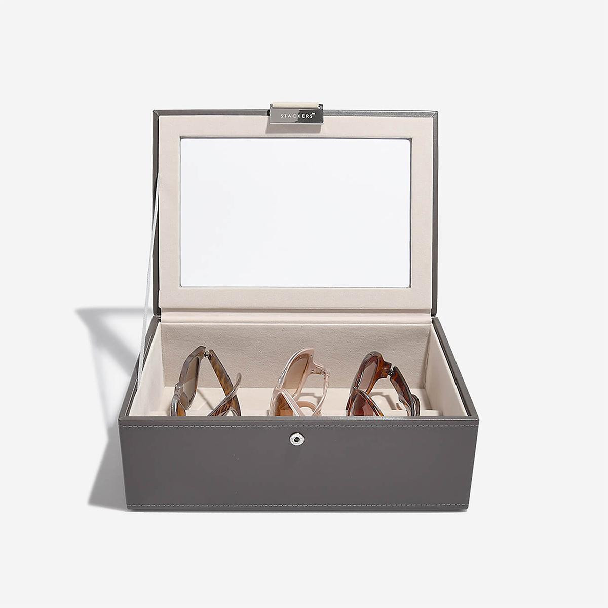 Stackers Mink Classic Lidded Eyewear Storage Box | The Container Store