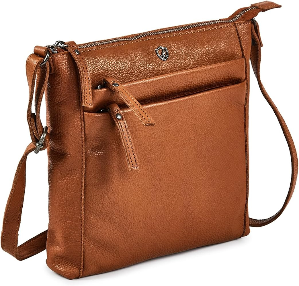 Small Soft Genuine Leather Crossbody Purse Women’s Sling Crossover Shoulder Travel Handbag with... | Amazon (US)