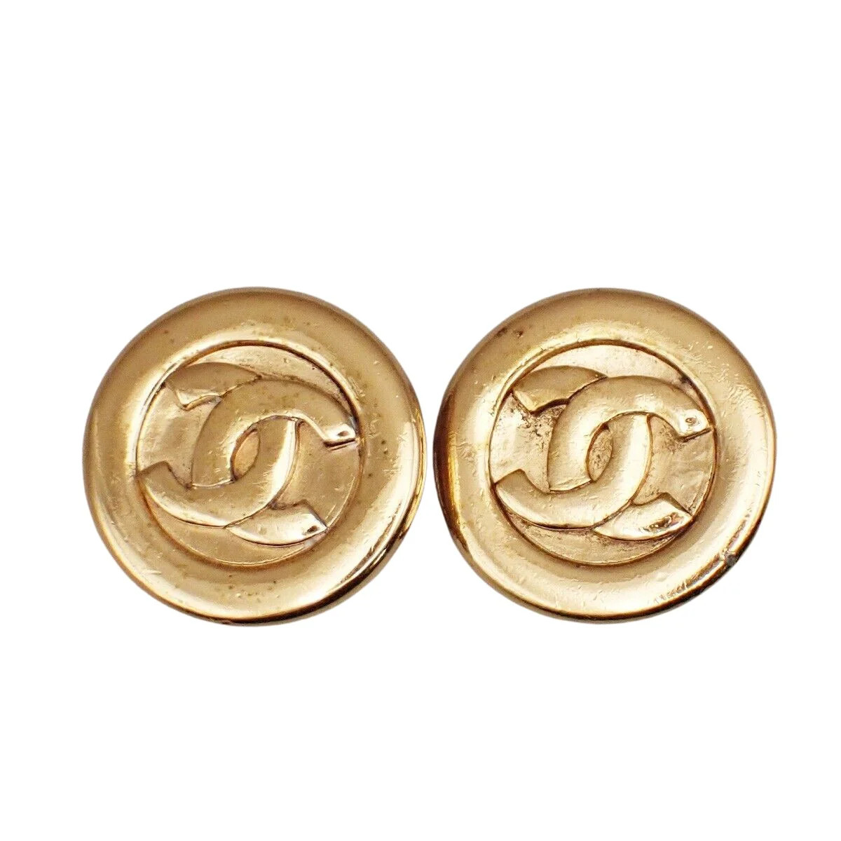 Chanel Logo Cc Plated Earring Jewelry (Pre-Owned) | Shop Simon