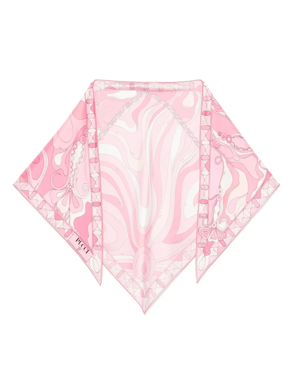 PUCCI Orchidee-print scarf - Pink | Farfetch Global