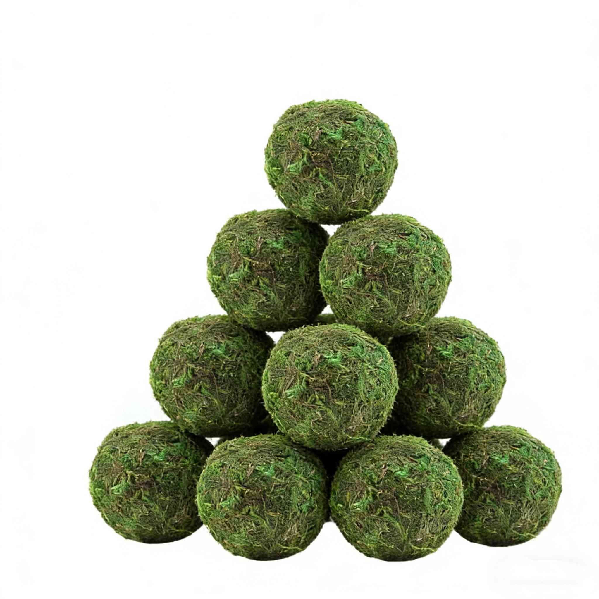 6Pcs Decorative Moss Balls, 2" Fake Moss Balls for Bowl Fillers, Centerpiece Decor, Home Decor, Vase Filler, Wedding Decor, Table Arrangement, Coffee Accents, DIY Crafts - Walmart.com | Walmart (US)