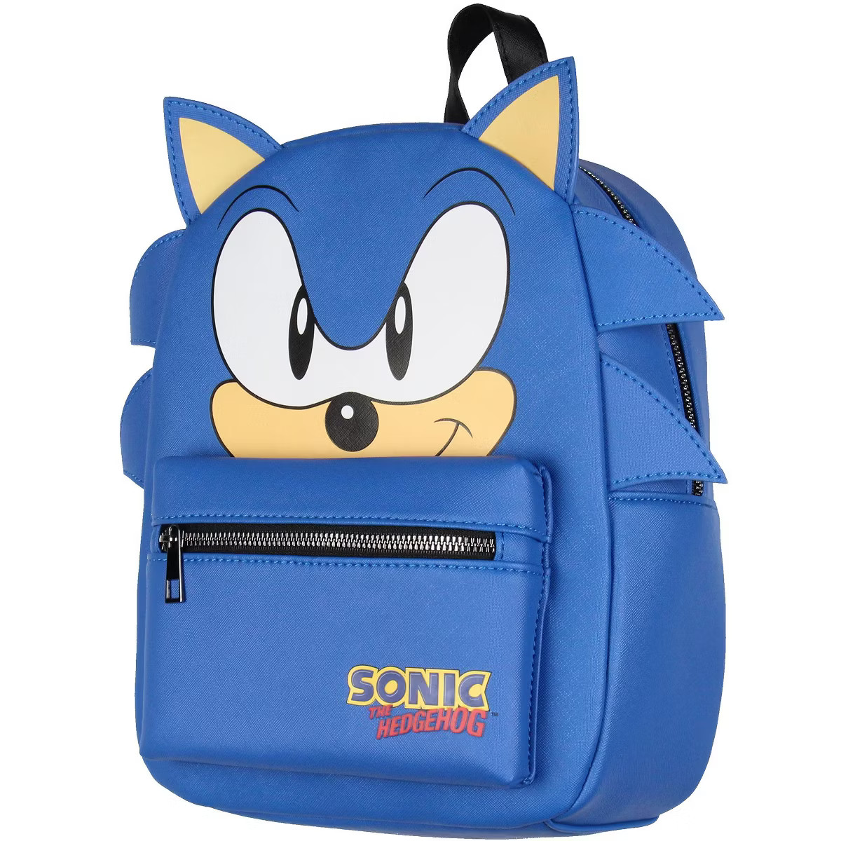 Sonic The Hedgehog Character with 3-D Ears and Quills Mini Faux Leather Backpack Blue | Target