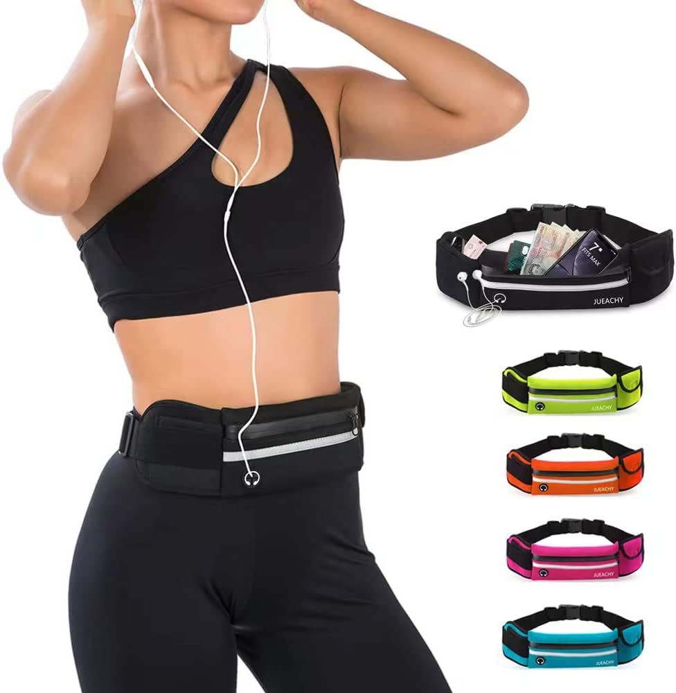 Jueachy Running Belts for Women Waterproof Fanny Pack Running Waist Pouch Phone holder Adjustable... | Amazon (US)